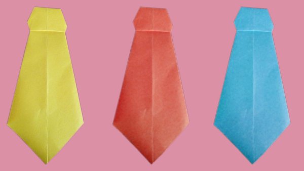 Оригами галстук для детей