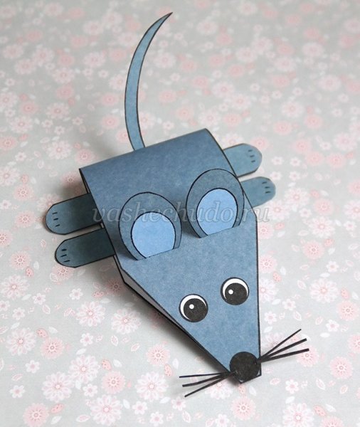 Поделка мышь из бумаги