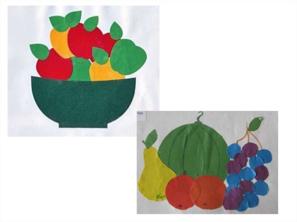 Аппликация натюрморт из фруктов