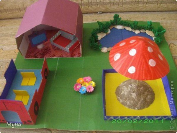 Макет детской площадки в детском саду