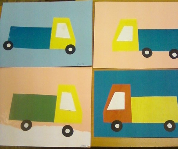 Поделки из цветной бумаги транспорт