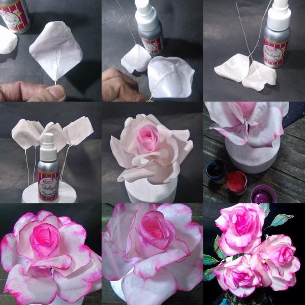 Декор из вафельной бумаги цветы