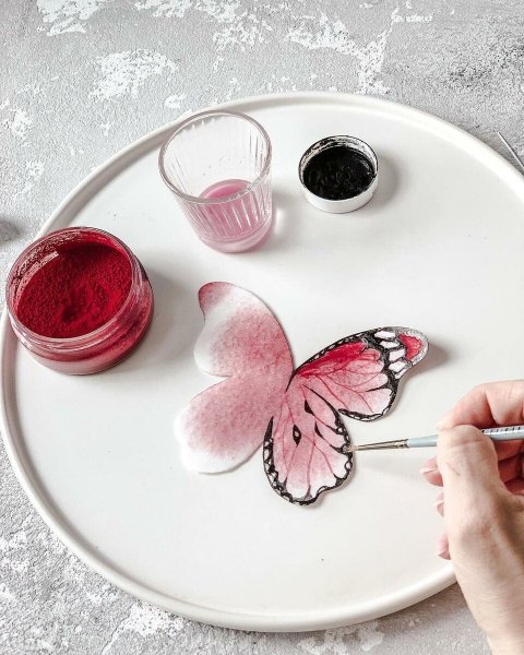 Бабочки из вафельной бумаги мастер класс