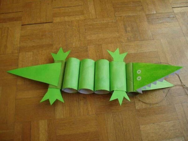Крокодил поделка из бумаги