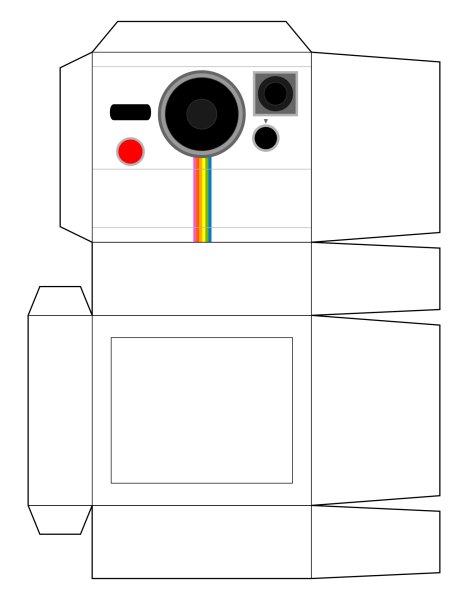 Объемный фотоаппарат из бумаги