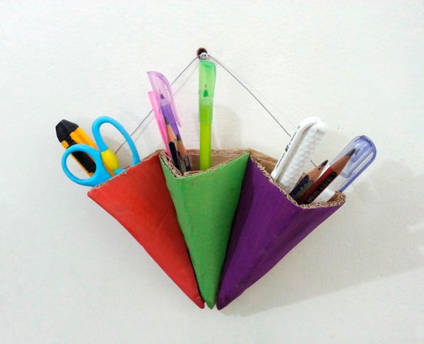 Подставка для карандашей из картона