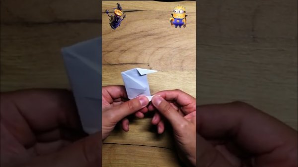 Клыки из бумаги оригами