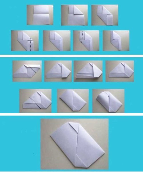 Как делать из бумаги и клея конвертик