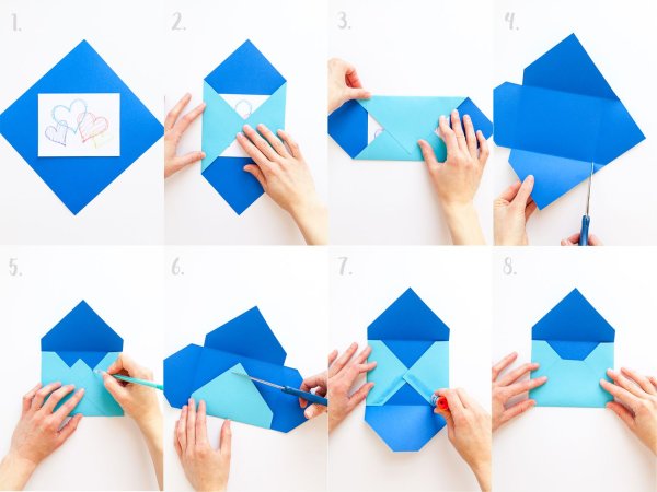 Как сделать конвертик из бумаги оригами
