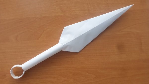 Оригами ножик кунай