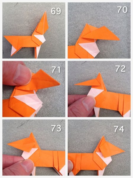 Оригами песик