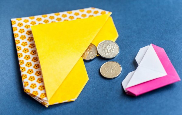 Оригами кошелек для детей