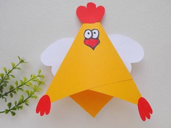 Поделка курица из бумаги