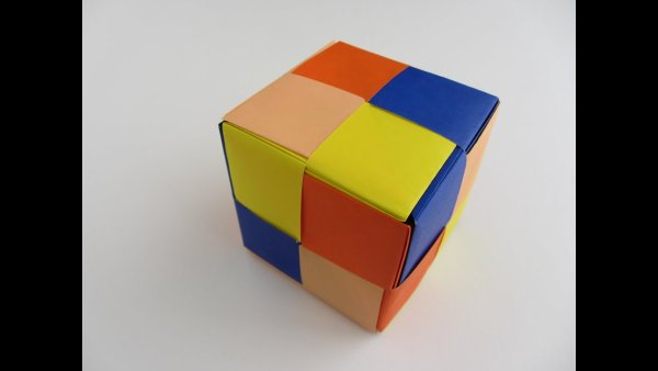 Оригами кубик Рубика