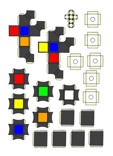 Кубик 2на2 схема бумага
