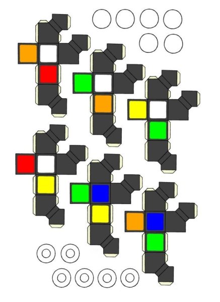 Развертка кубика Рубика 3х3