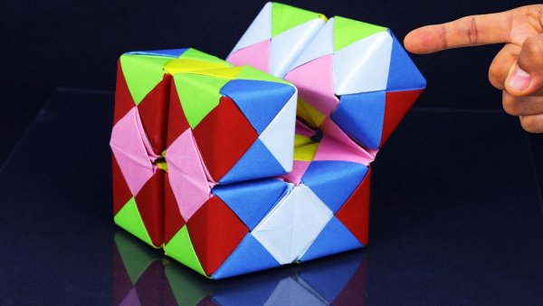 Поделки кубик рубик из бумаги