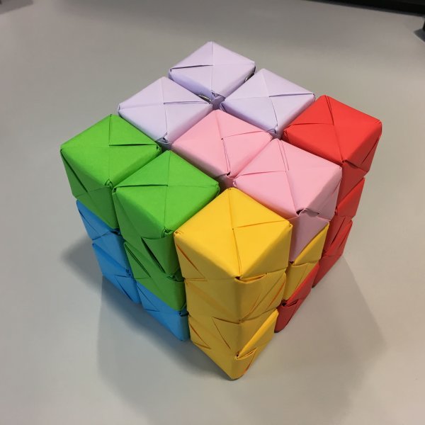 Кубик рубик из картона