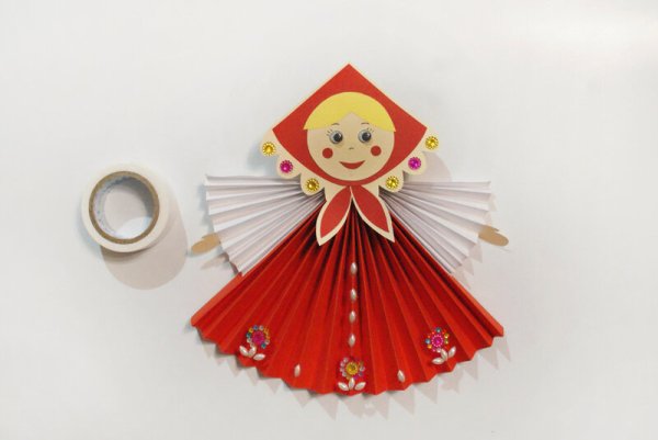 Кукла Масленица из бумаги для дошкольников