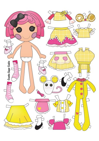 Бумажные куклы Лалалупси с одеждой