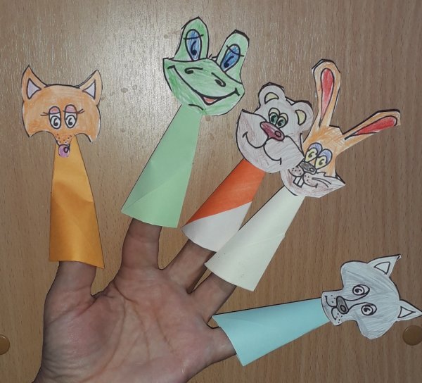 Пальчиковые игрушки из бумаги