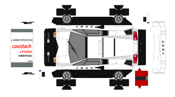 Lamborghini Countach lp500s чертеж