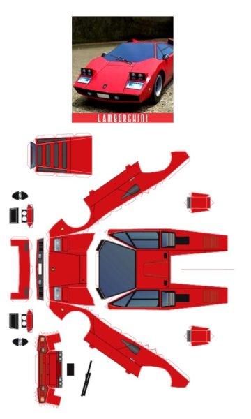 Развертка автомобиля Ferrari f40