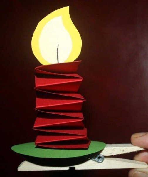Свечи из бумаги новогодние