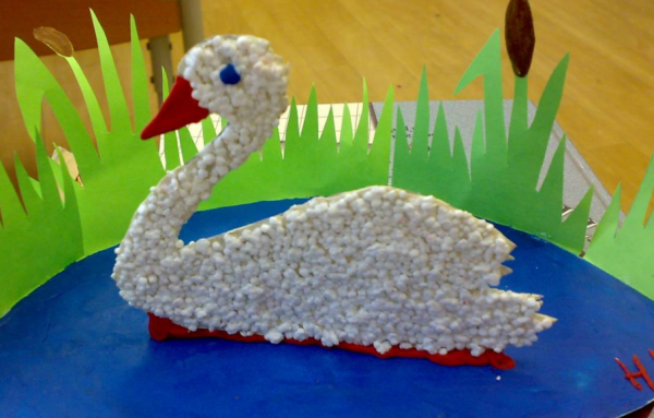 Поделка лебедь своими руками для детского сада
