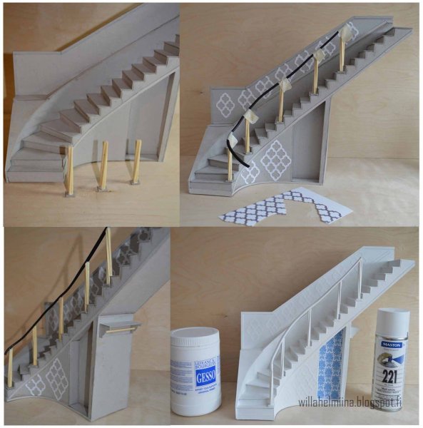 Макет лестницы из бумаги