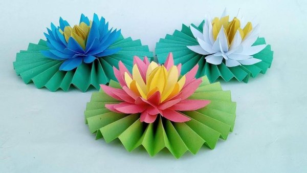 Оригами кувшинка (Лотос)