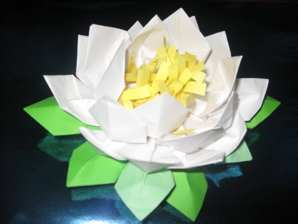 Оригами из бумаги цветок кувшинка