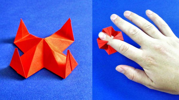 Оригами для пальцев из бумаги