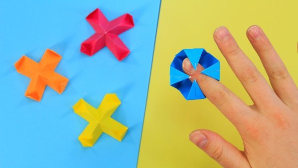 Оригами из бумаги для детей на пальцы