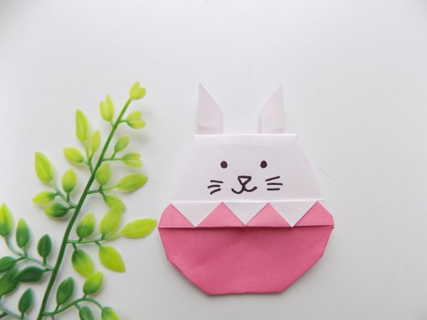 Оригами Пасхальный кролик из бумаги