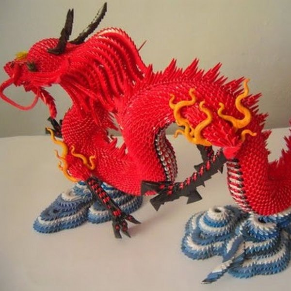 Модульное оригами дракон схема сборки