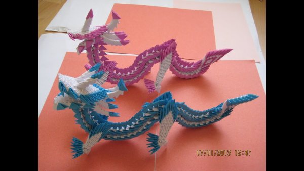 Модульное оригами дракончик