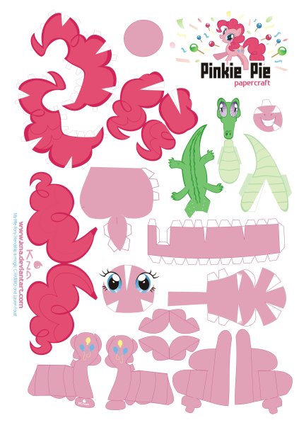 Бумажные фигурки пони Пинки Пай