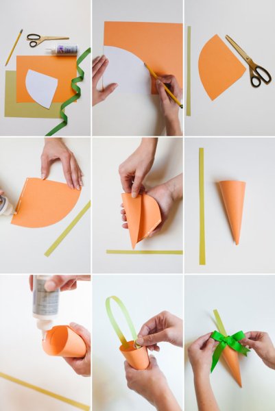 Поделка морковь из бумаги для детей