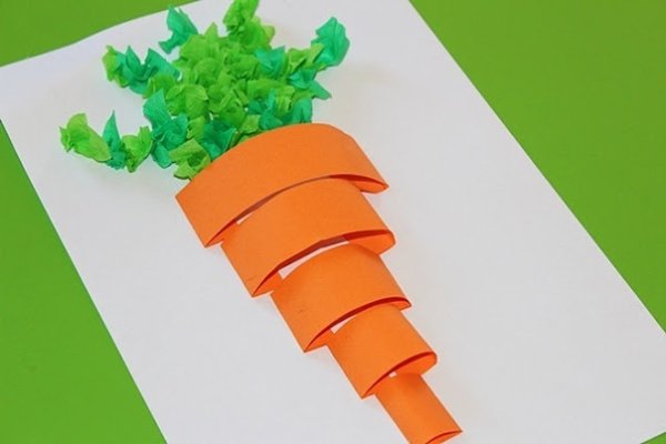 Поделки морковь из цветной бумаги