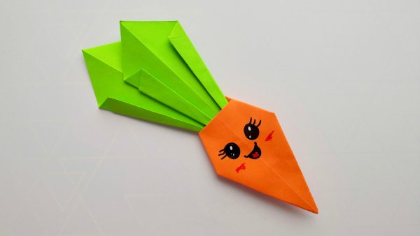 Оригами морковь