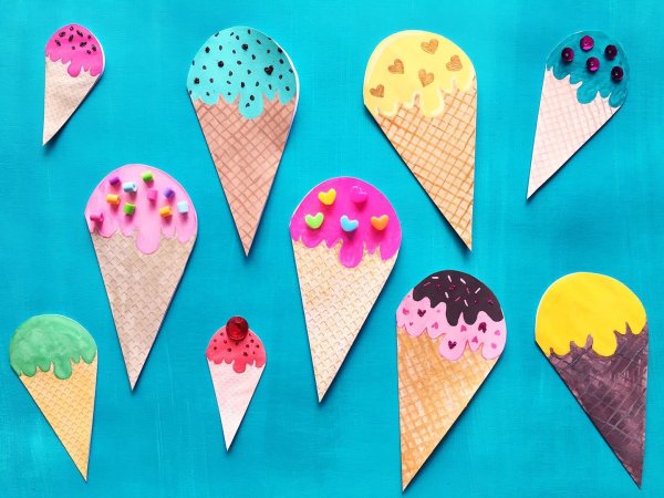 Мороженое аппликация для детей