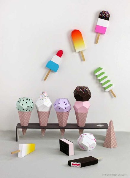 Мороженое поделка для детей из бумаги
