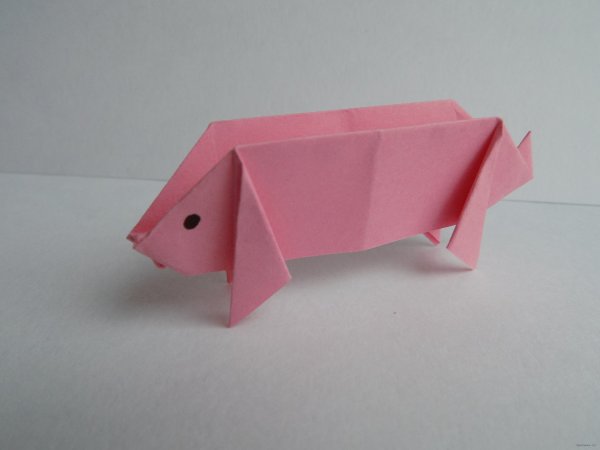 Оригами Свинка