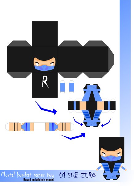 Бумажные фигурки мортал комбат