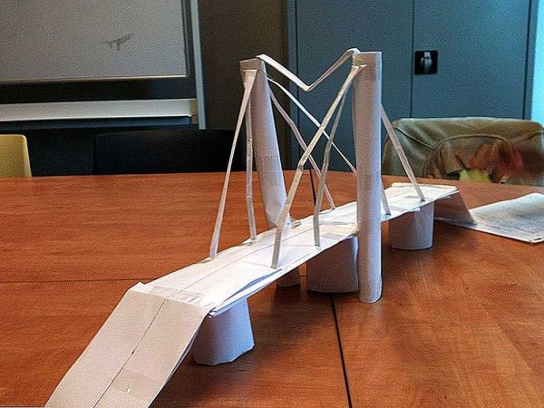Макет моста из бумаги