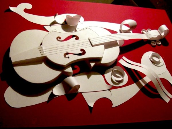 Скрипка из картона