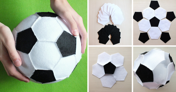 Футбольный мячик из бумаги