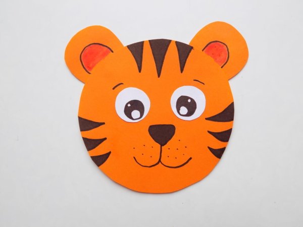 Поделка из бумаги тигр для детей