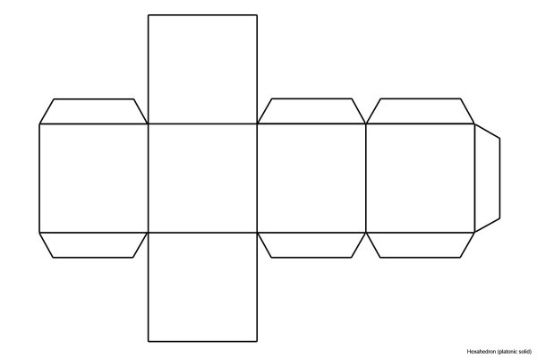 Кубик из бумаги схема